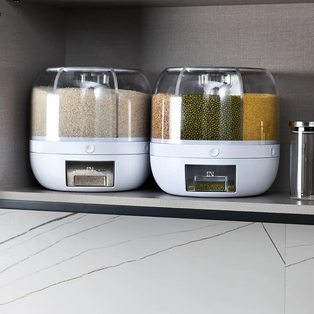 Rotating Food Dispenser Grain Storage Container - Picture 9 of 9